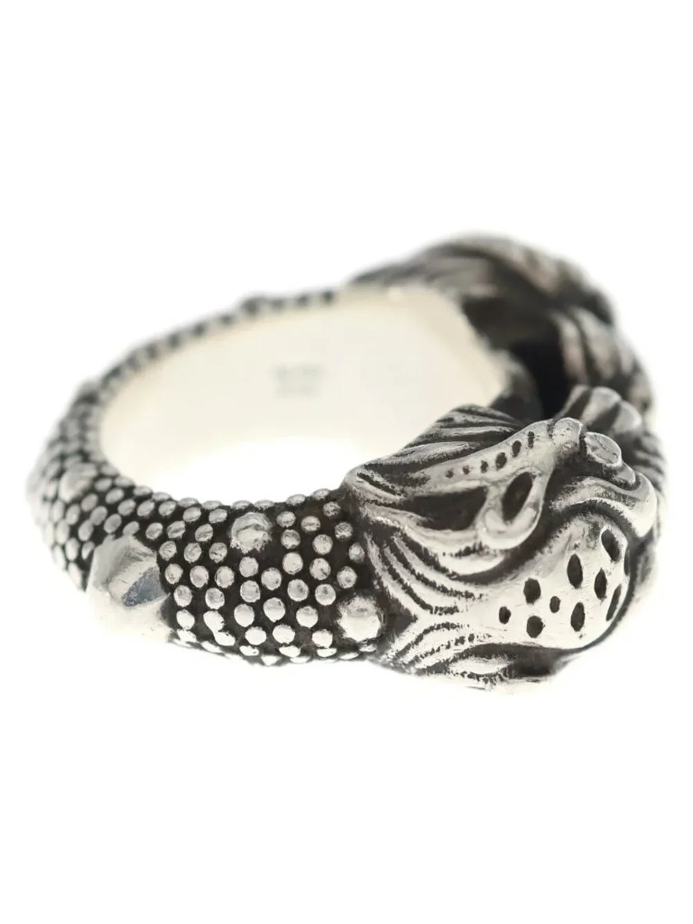 Gucci Tiger Head Ring Silver